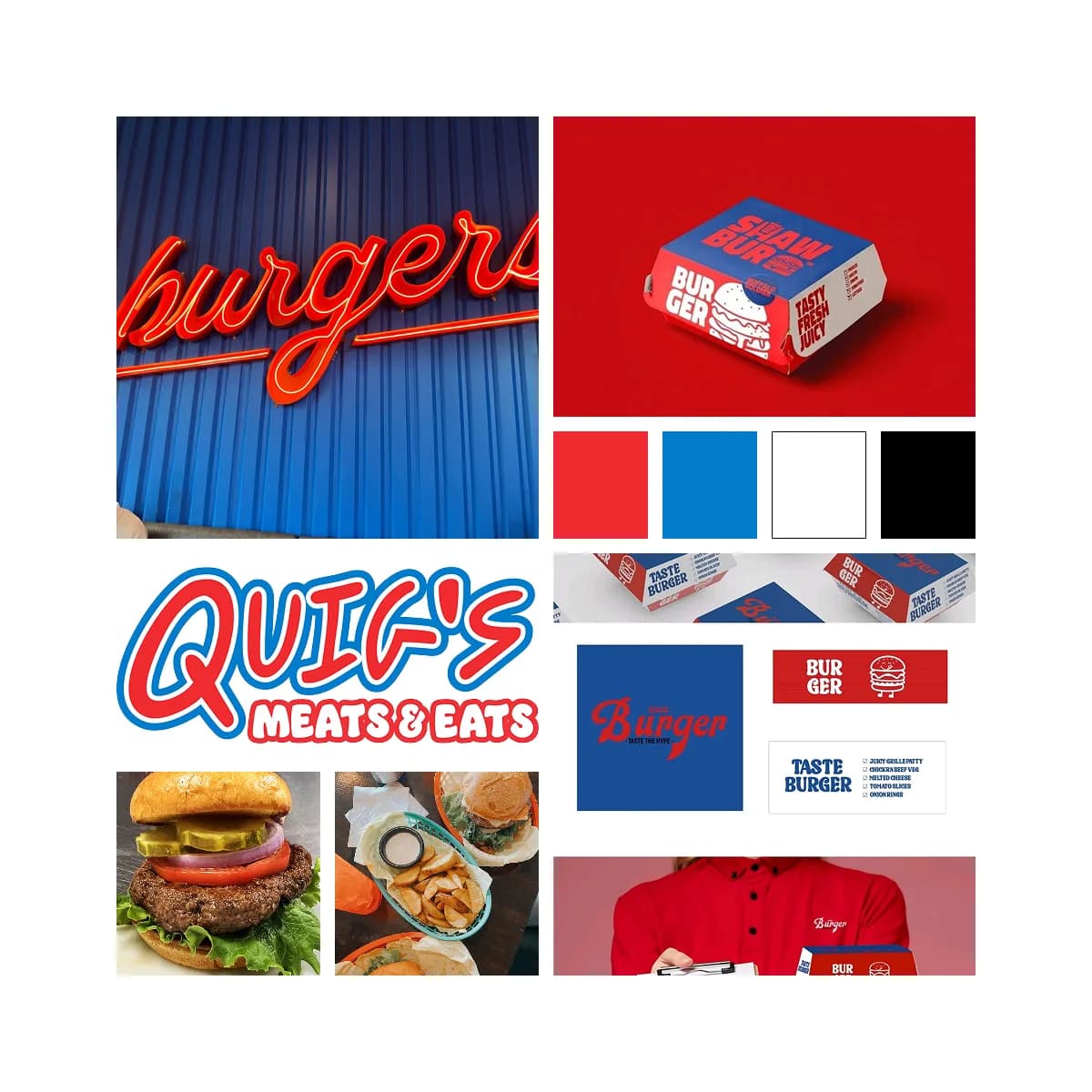 Quig's Meats & Eats brand moodboard