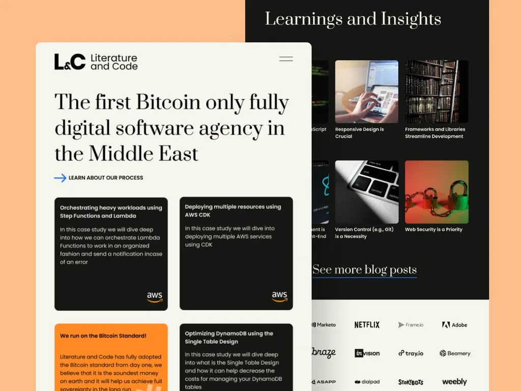 Literature & Code web design