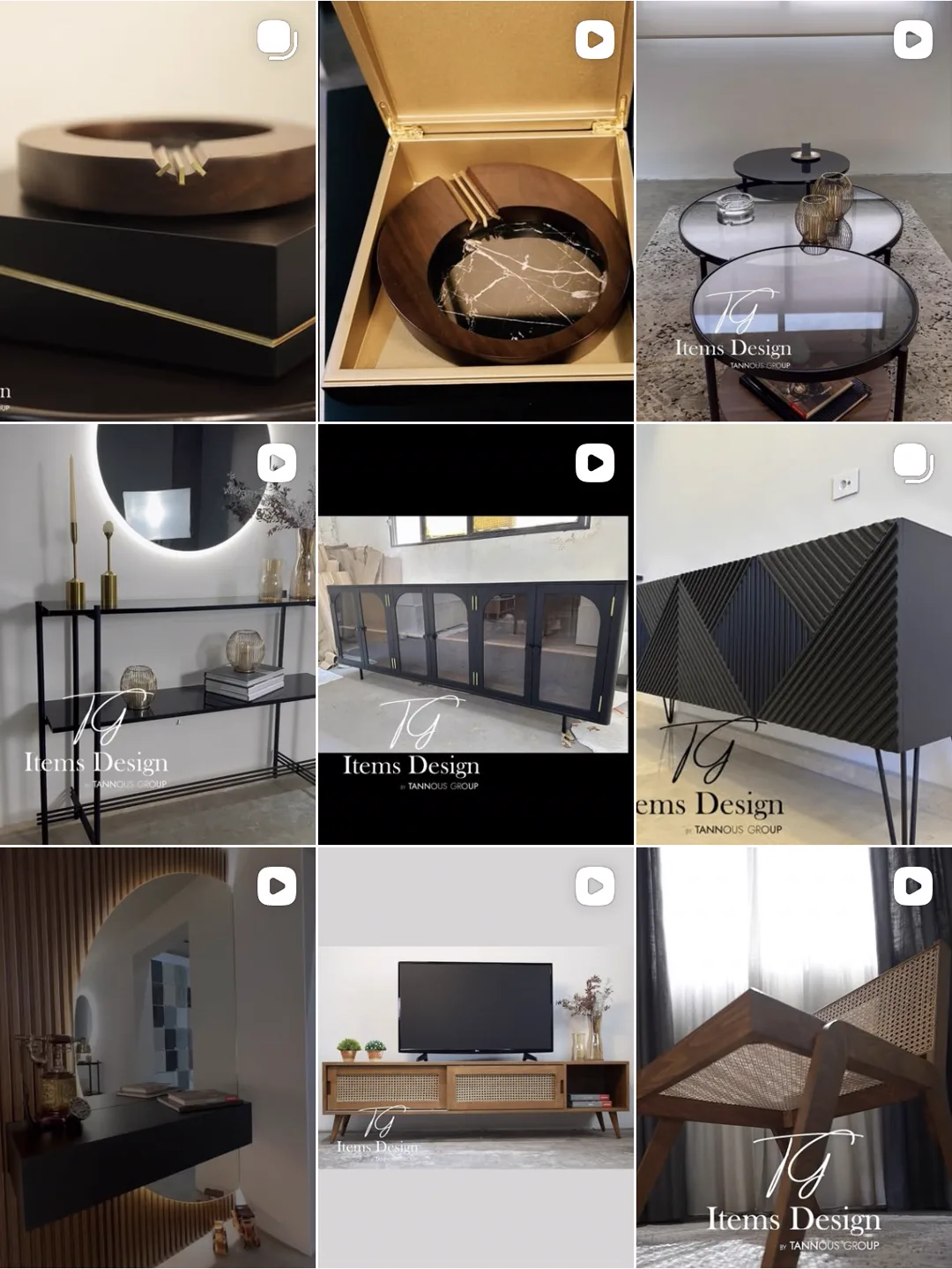 Items Design by Tannous Group, Instagram feed grid